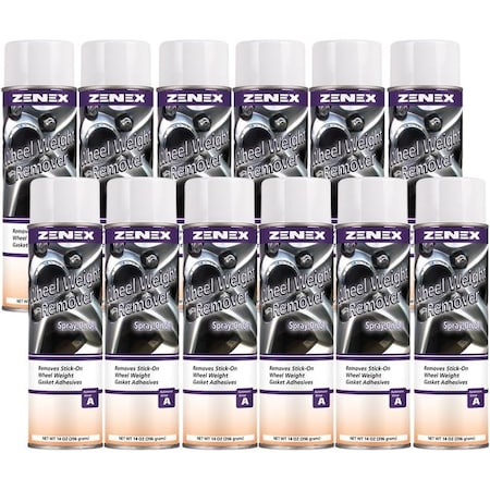 Zenex Wheel Weight Remover net 14 oz. Case of 12 cans., 12PK 494800